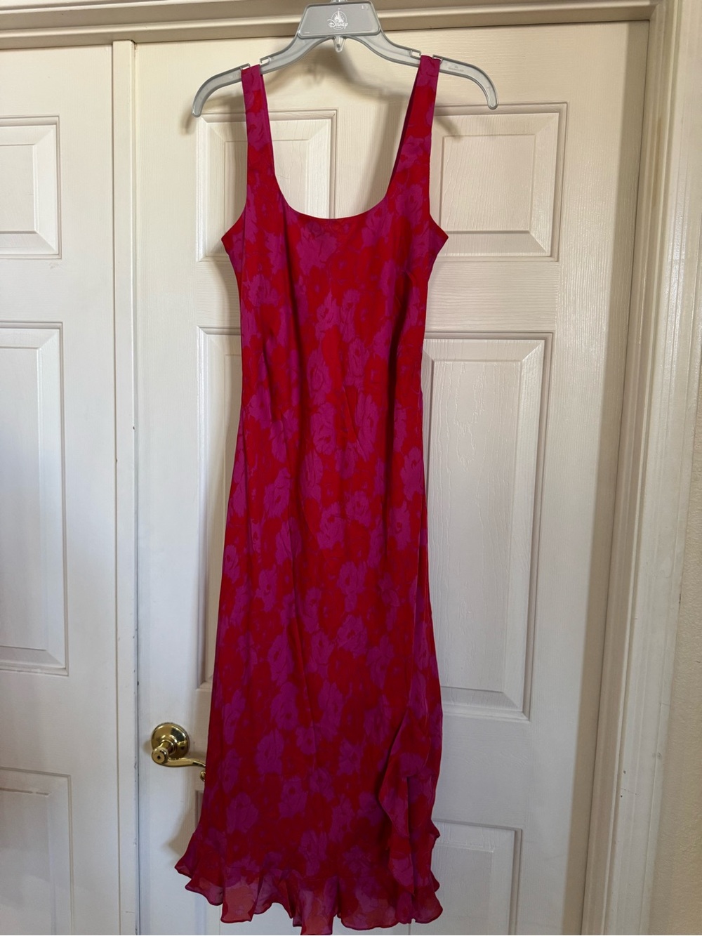 Ann Taylor Hot Pink and Fuchsia Floral Midi Dress